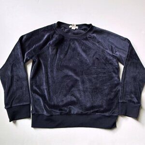 Crewcuts Girl Velour Navy Sweatshirt Top Size 6-7 years